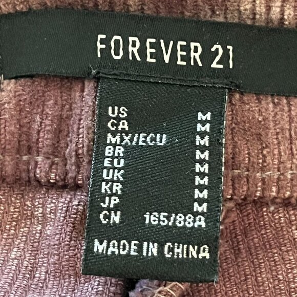 Womens Medium Brown Corduroy Wide Bell Bottom Flare Stretch Pull Ons 90s - Picture 12 of 13